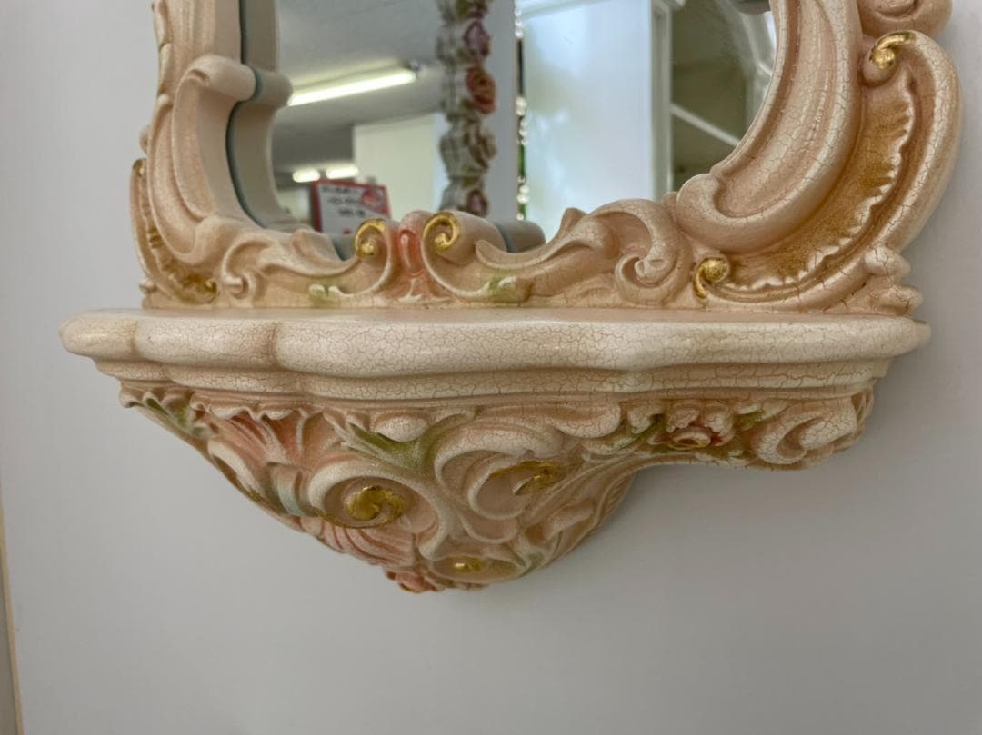 ロココ調　ミラー　鏡　ロココ　プリンセス　コンソール付き　ヨーロピアン　輸入