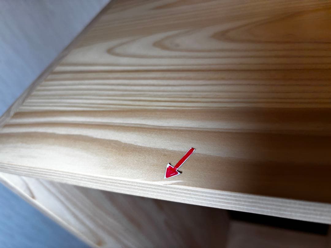 OUR 国産ひのきの家具シリーズ　オープンボックス　ワイド　1台②