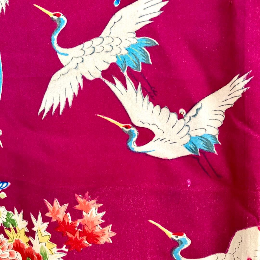 アンティーク 女の子 鶴 子供着物 七五三 アンティーク着物 NO44