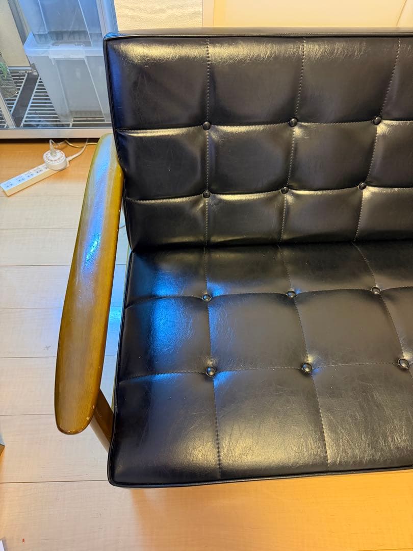 カリモク60 kチェア 2シーター ブラック 椅子 ダイニング ソファ