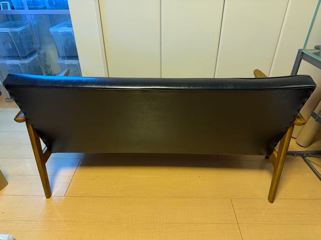 カリモク60 kチェア 2シーター ブラック 椅子 ダイニング ソファ