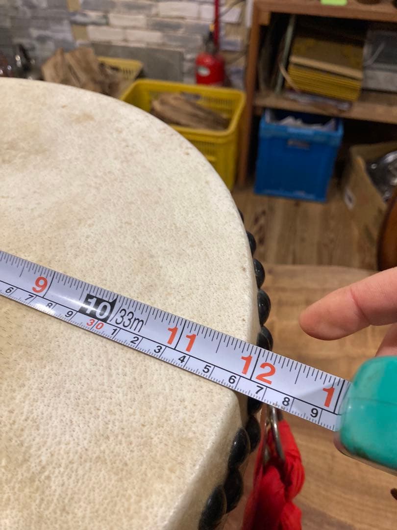 エイサー太鼓　赤い和太鼓 直径約33cm