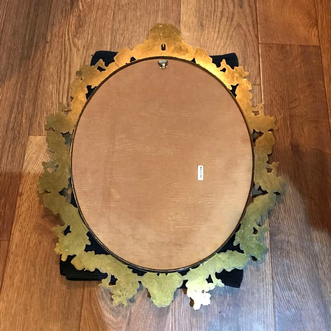 アンティーク 大型 真鍮 オーバル アートフレーム イタリア製