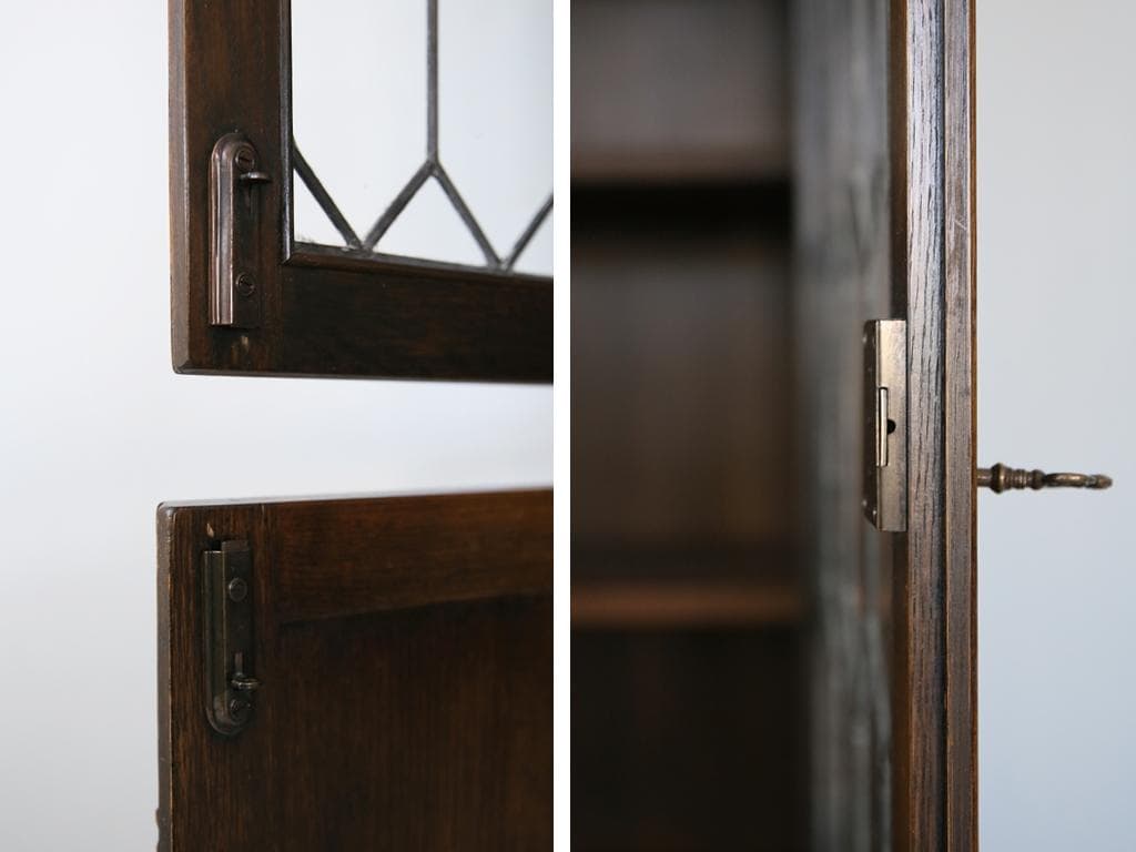 英国アンティークJC社製キャビネット/ディスプレイ棚/本棚/飾り棚(92-19)