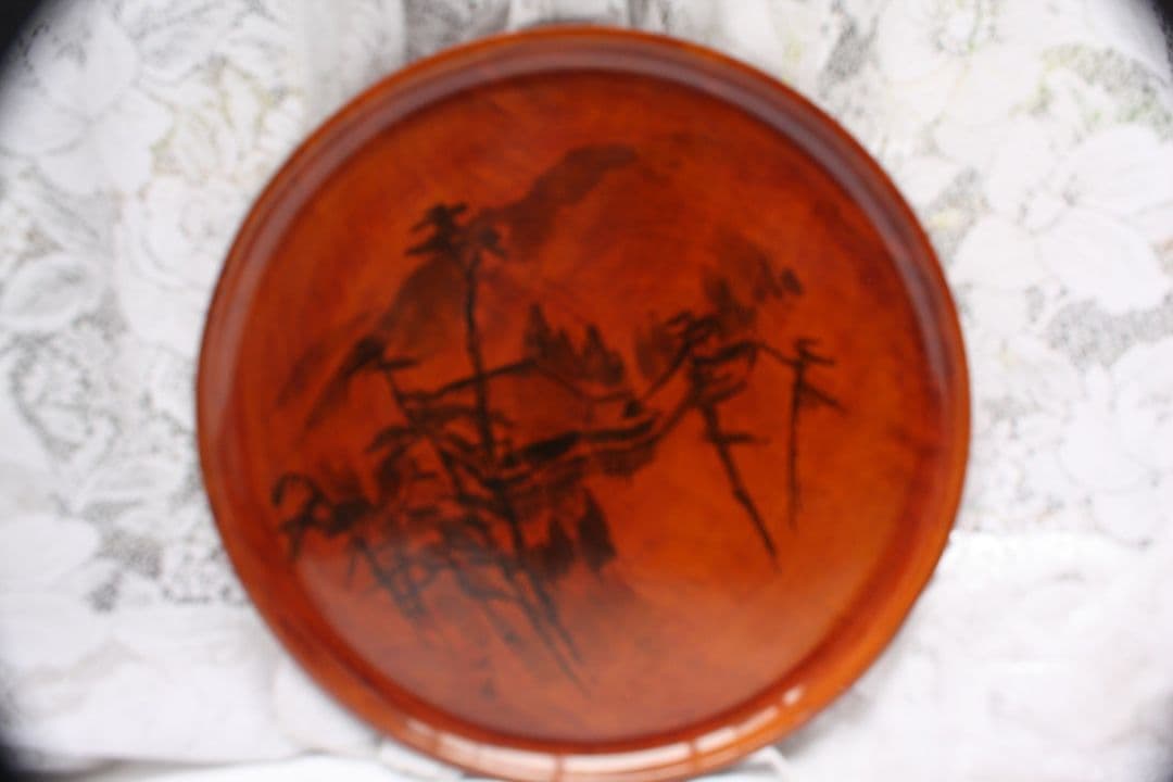 京洛名所図絵丸盆６枚組木箱入り