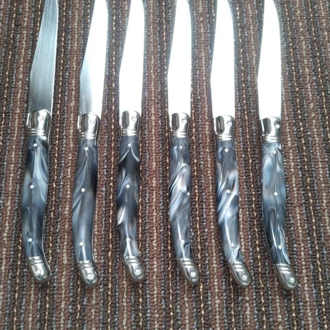 【美品】LAGUIOLE　ラギオール／ライヨール　ステーキナイフ６本セット　共箱