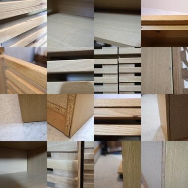 unico ウニコ LIJN レイン ニレ材 トールキャビネット 食器棚 収納