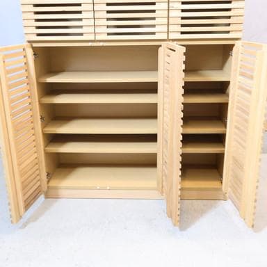 unico ウニコ LIJN レイン ニレ材 トールキャビネット 食器棚 収納