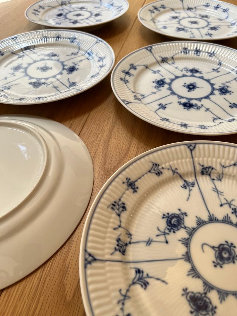 ロイヤルコペンハーゲン　ブルーフルーデッドプレイン　25cm 4枚