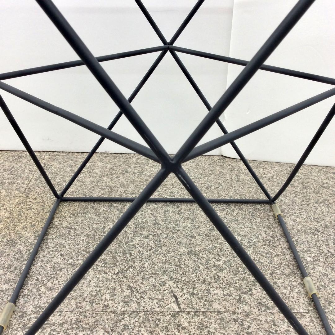 サイドテーブル ワイヤーベース ガラス天板ワイヤーテーブル