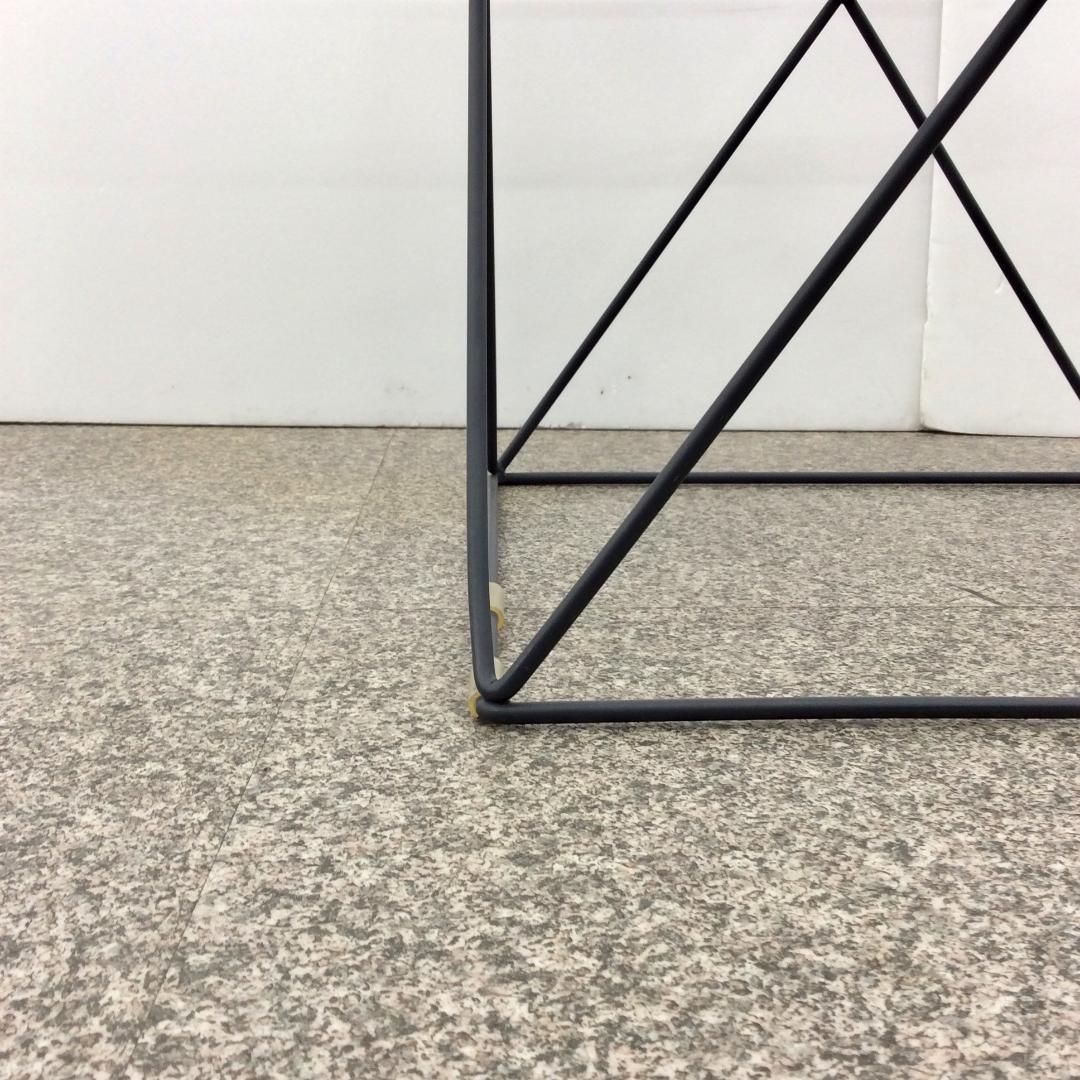 サイドテーブル ワイヤーベース ガラス天板ワイヤーテーブル