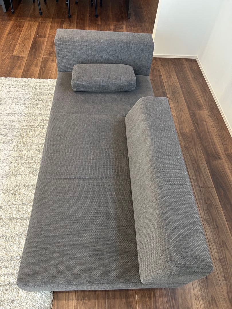 送料込みフランネルソファ　PIVO 3人掛け　クッション付　ファブリックソファ