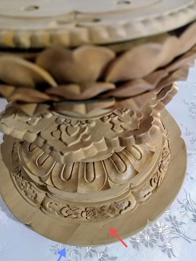 円台座のみ 坐像用#580 ◆白檀 木彫 仏像付属品