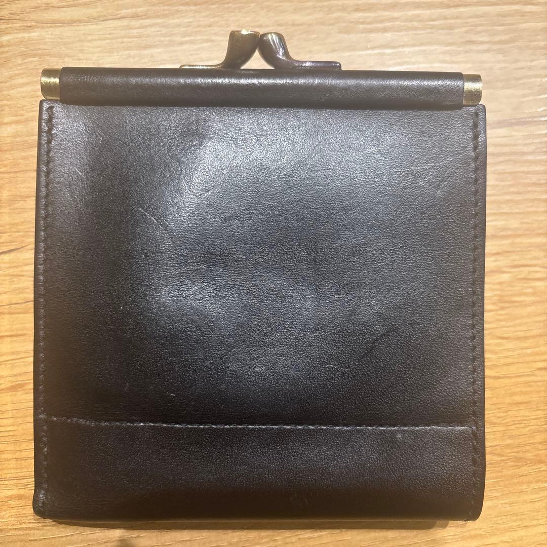 カラーブラックイルビゾンテ 財布 IL BISONTE 2つ折りがま口ウォレット