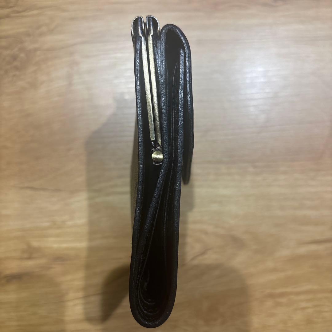 カラーブラックイルビゾンテ 財布 IL BISONTE 2つ折りがま口ウォレット