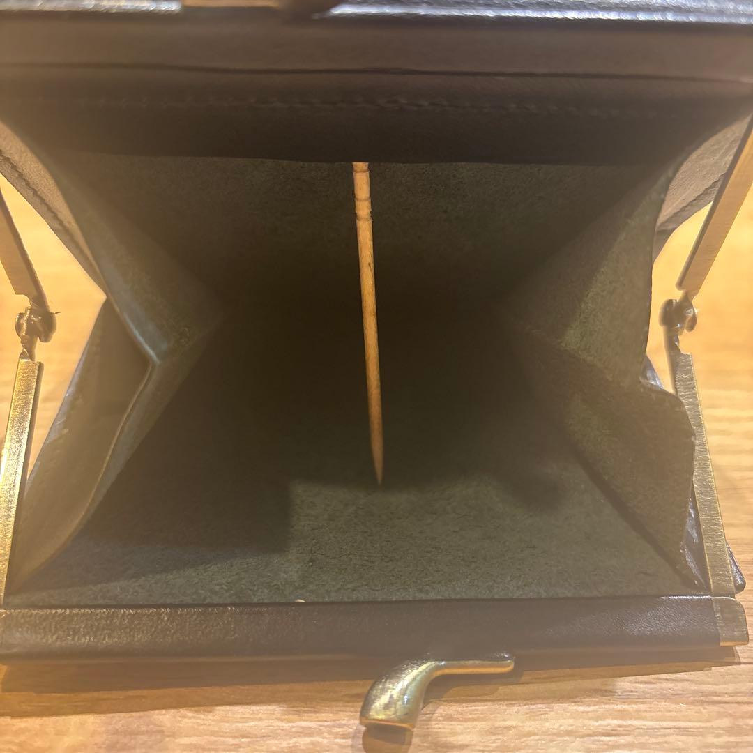 カラーブラックイルビゾンテ 財布 IL BISONTE 2つ折りがま口ウォレット