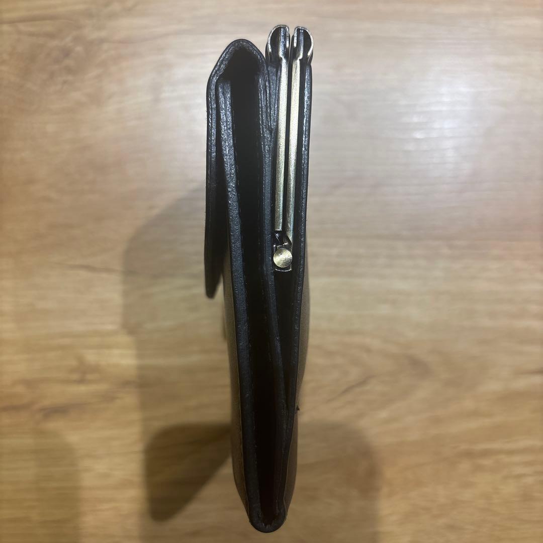 カラーブラックイルビゾンテ 財布 IL BISONTE 2つ折りがま口ウォレット