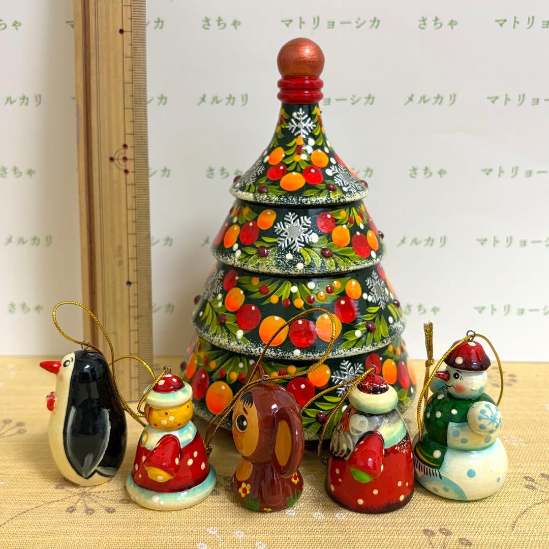 クリスマスツリー　マトリョーシカ　チェブラーシカ オーナメント