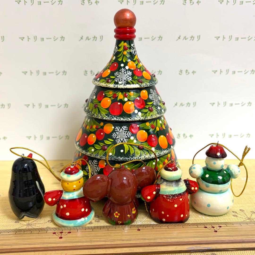 クリスマスツリー　マトリョーシカ　チェブラーシカ オーナメント