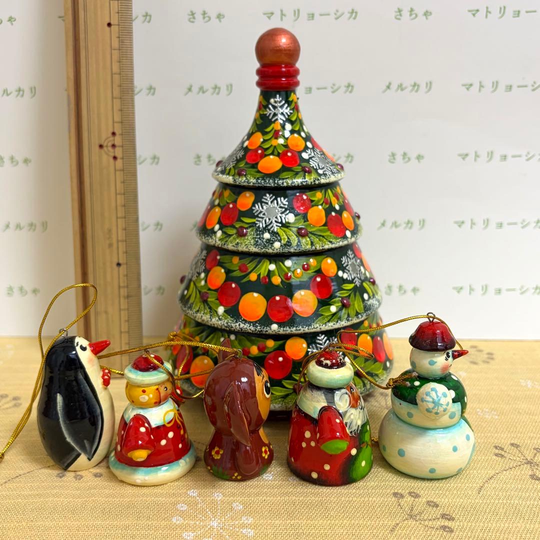 クリスマスツリー　マトリョーシカ　チェブラーシカ オーナメント