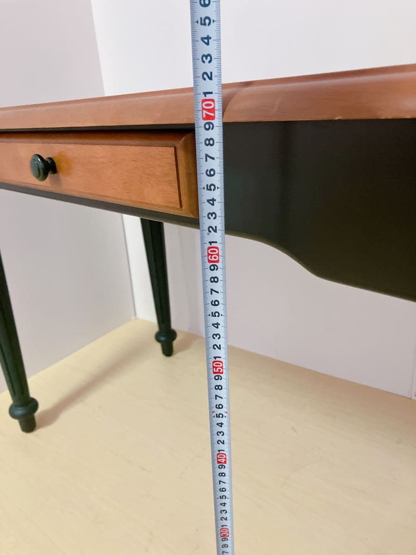 カントリー調　木製　ろくろ脚　デスク　センターテーブル　学習デスク