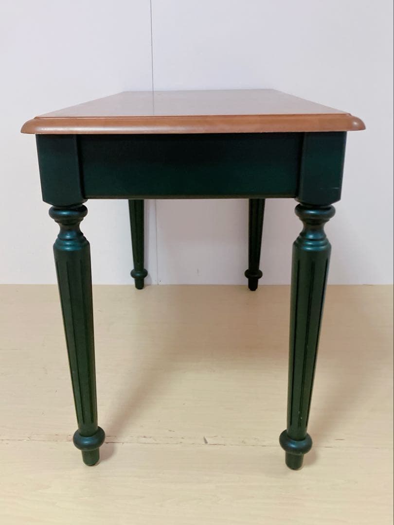 カントリー調　木製　ろくろ脚　デスク　センターテーブル　学習デスク