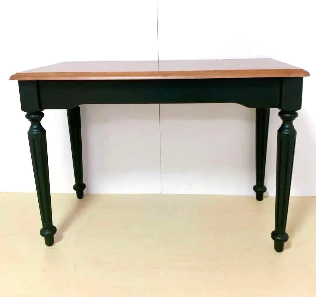 カントリー調　木製　ろくろ脚　デスク　センターテーブル　学習デスク