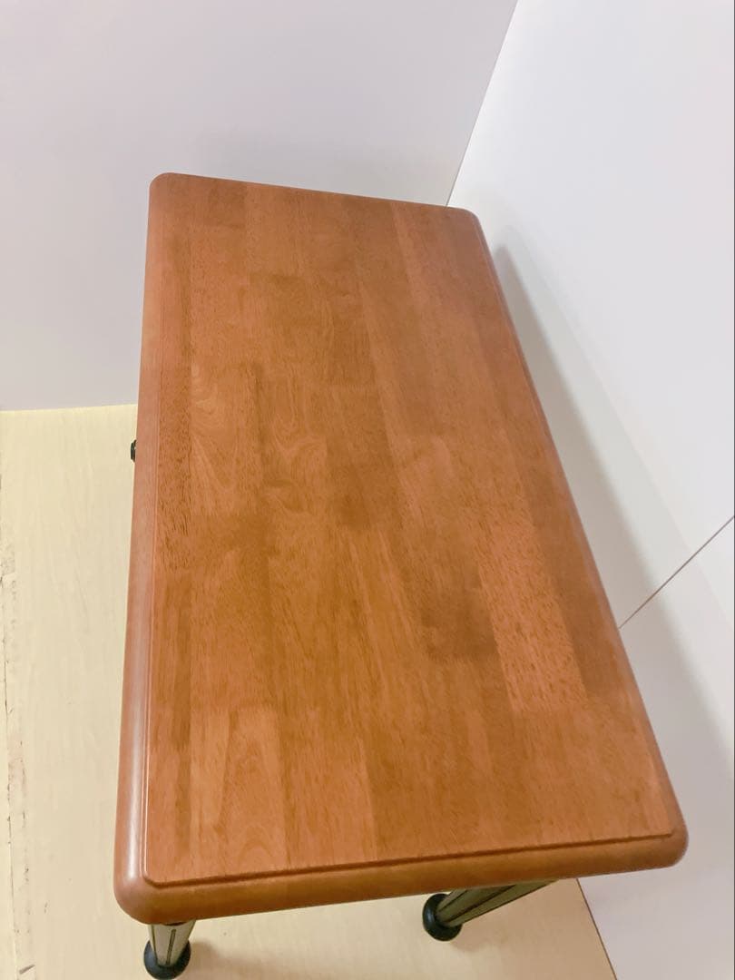 カントリー調　木製　ろくろ脚　デスク　センターテーブル　学習デスク