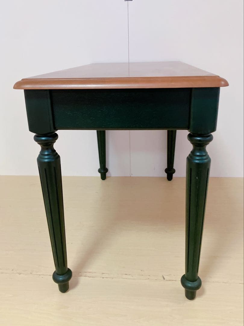 カントリー調　木製　ろくろ脚　デスク　センターテーブル　学習デスク