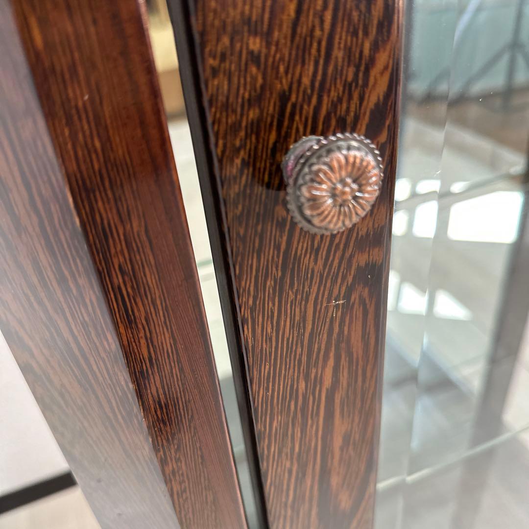 鉄刀木 タガヤサン 飾り棚 コレクションケース キュリオケース i4※