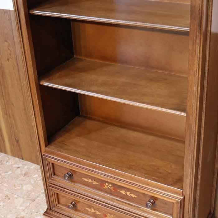 イタリア 本棚 ブックケース 木製 完成品 象嵌 ブックシェルフ