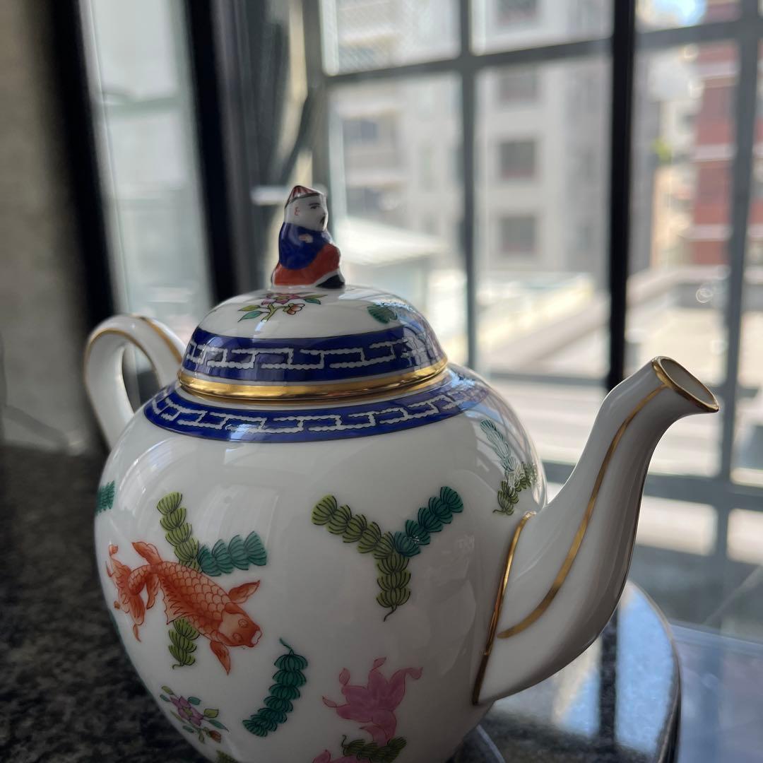ヘレンドシノワズリ　ポワッソン　ティーポット