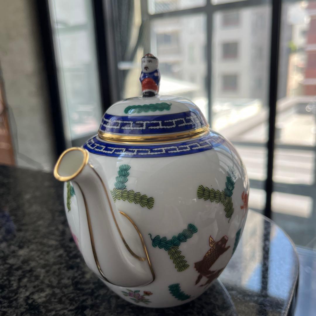 ヘレンドシノワズリ　ポワッソン　ティーポット