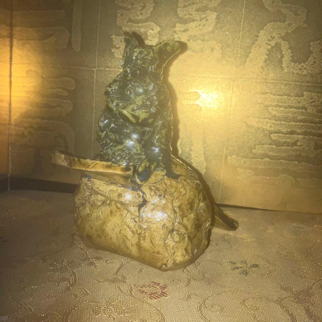 《特級呪物》財運を引き寄せる鼠と小槌のオブジェ　曰く付き　縁起物　宝くじ高額当選