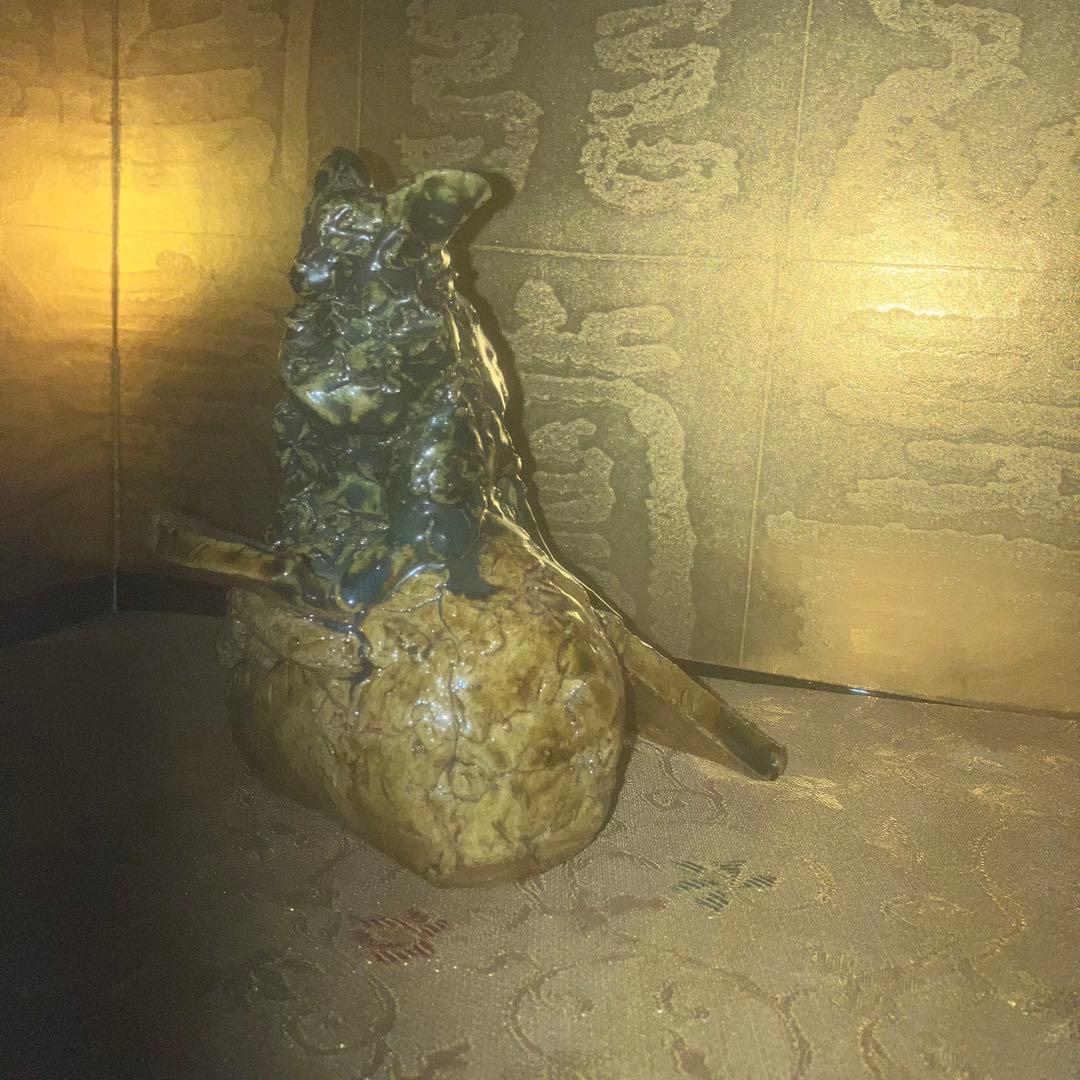 《特級呪物》財運を引き寄せる鼠と小槌のオブジェ　曰く付き　縁起物　宝くじ高額当選