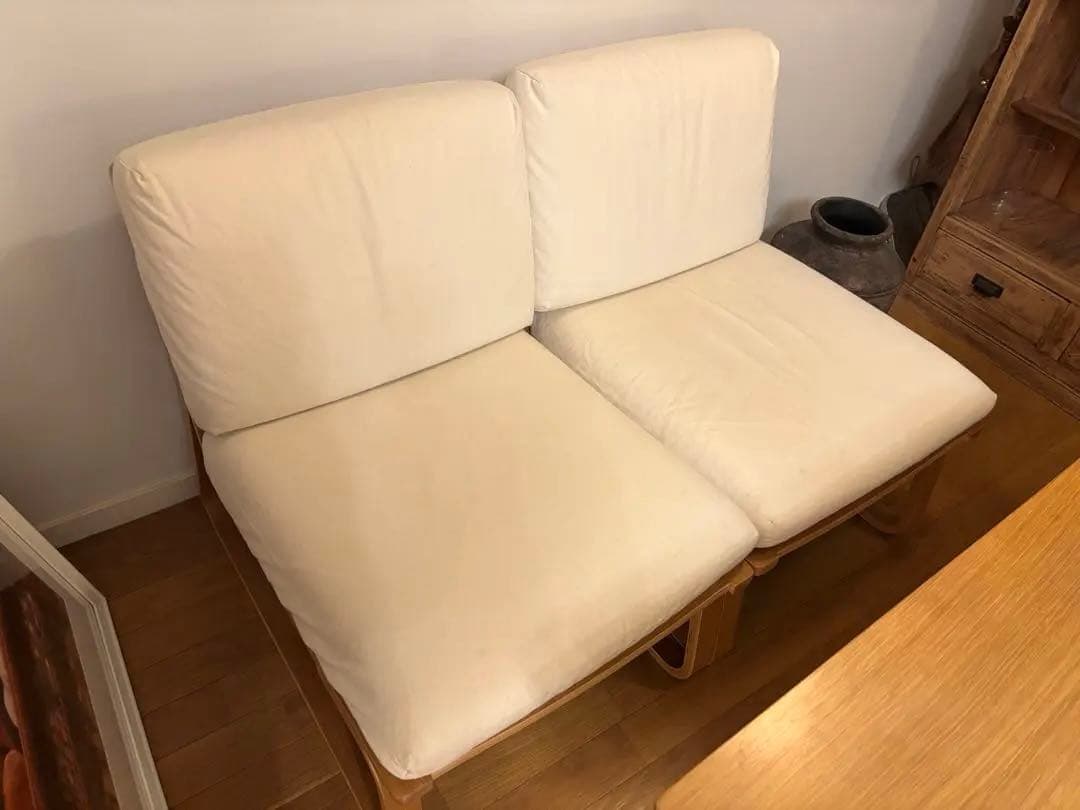 無印良品✴︎リビングでもダイニングでもつかえるソファチェア2点直接引き取り