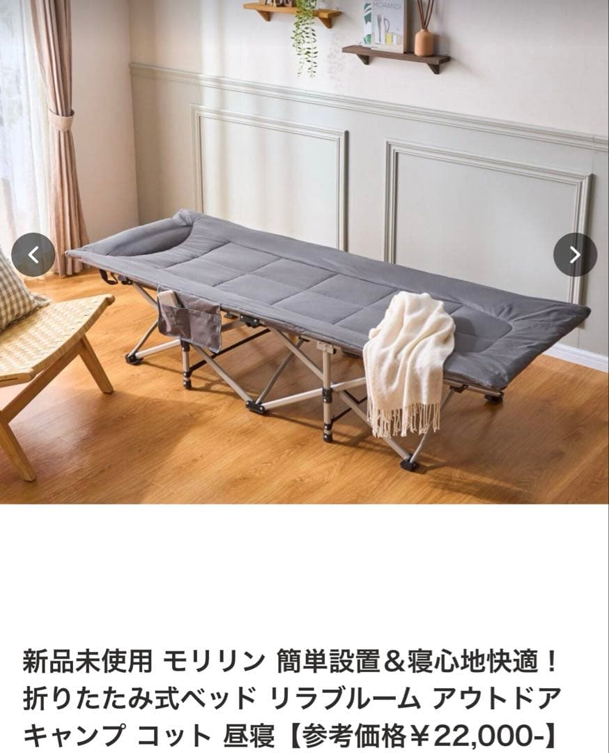 モリリン 簡単設置＆寝心地快適！ 折りたたみ式ベッド リラブルームモリリン