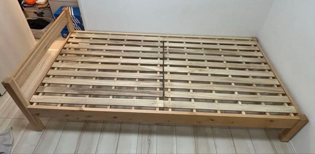 無印良品オーク材　シングルベッド マットレス付き