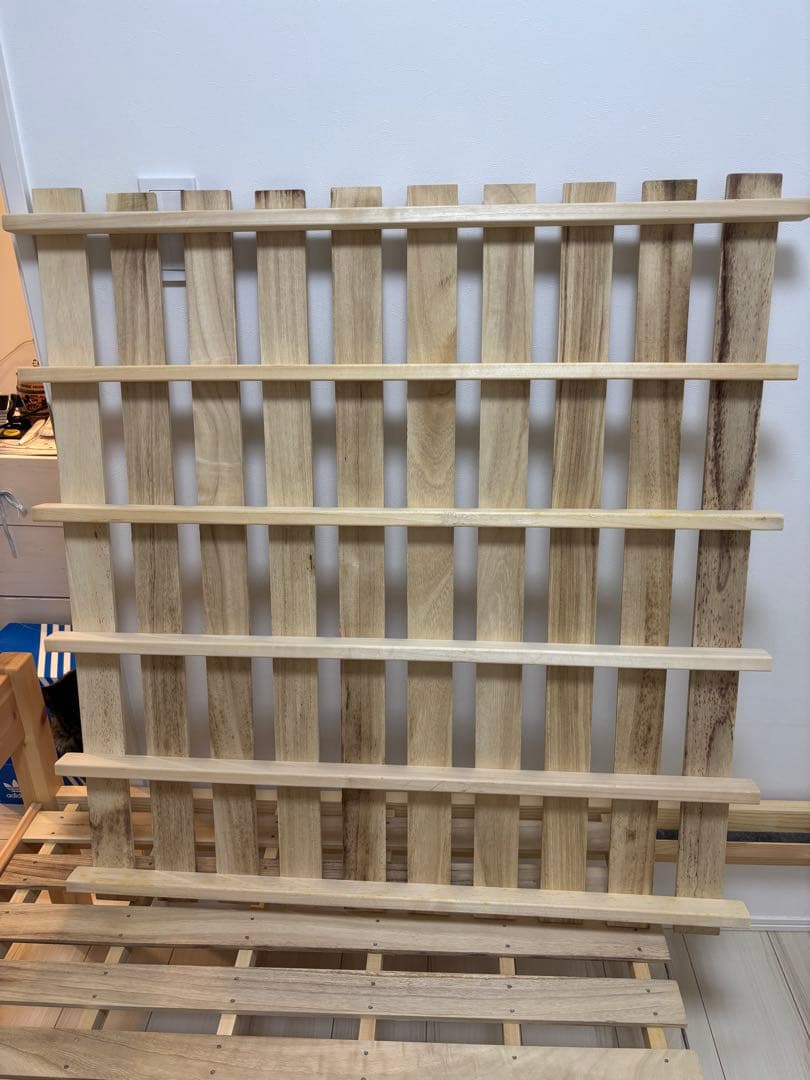 無印良品オーク材　シングルベッド マットレス付き