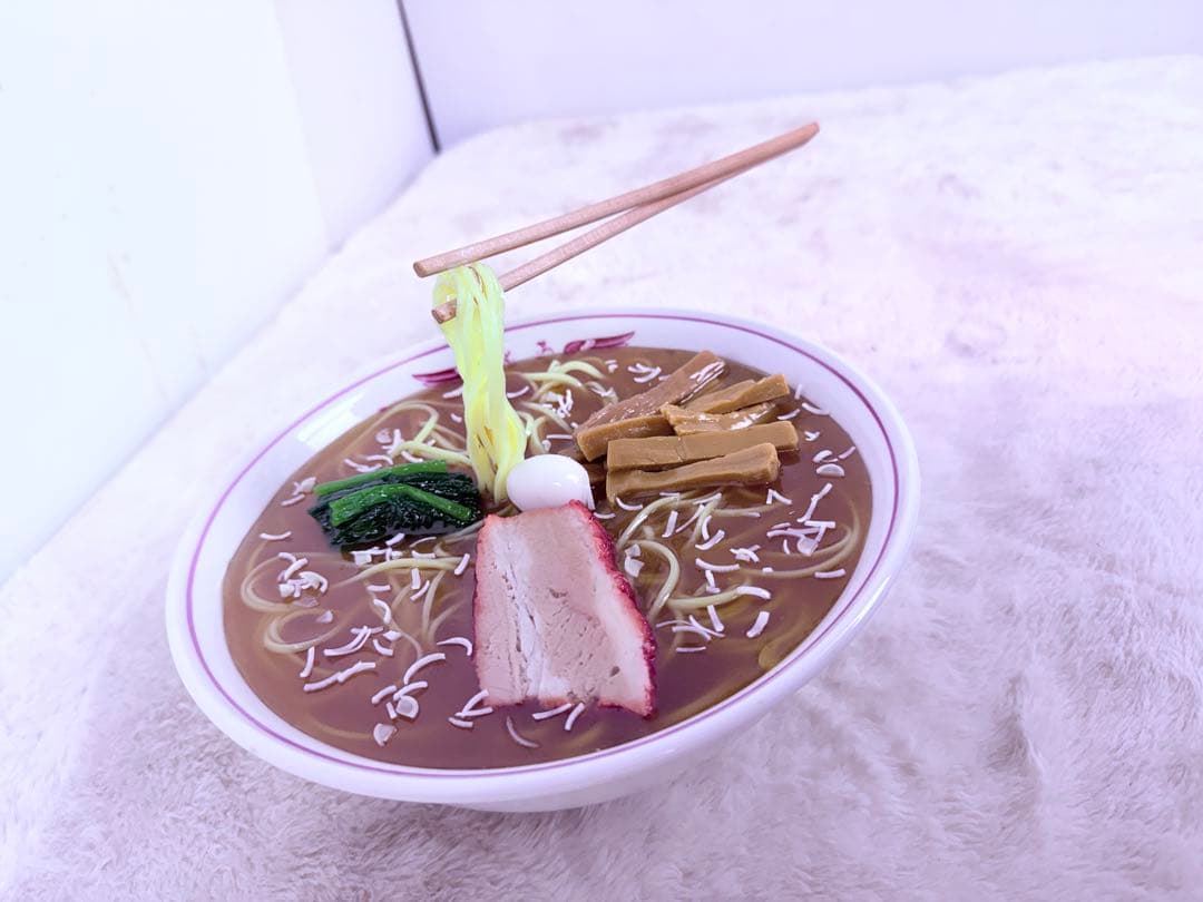 昭和レトロ 食品サンプル 中華そば 日本製 職人手作り リアル模型