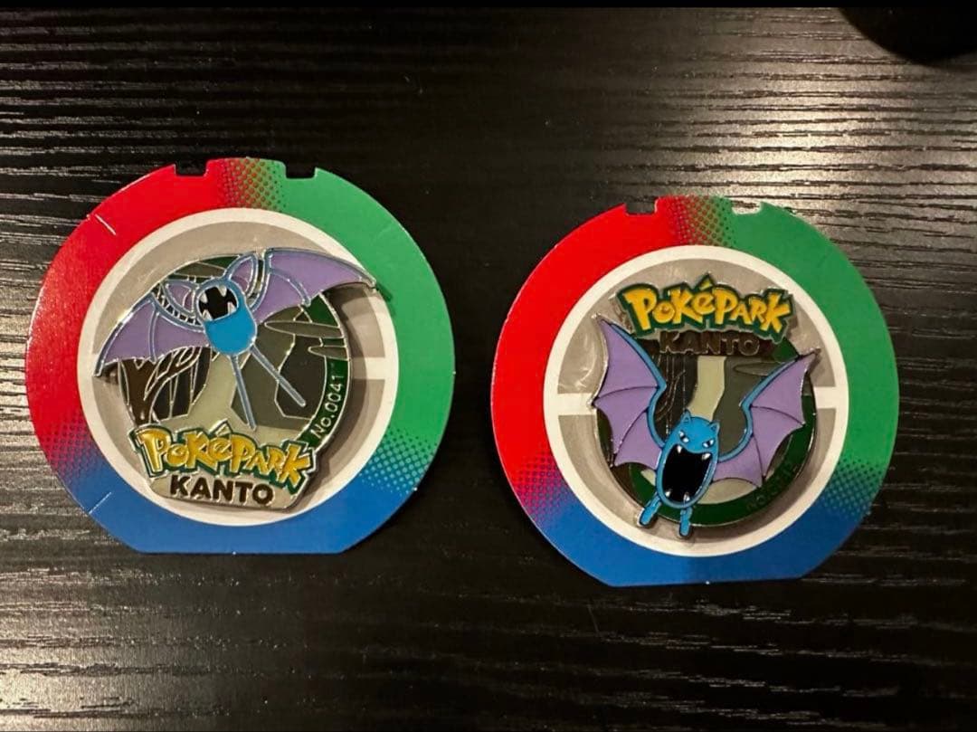 ポケパークカントー限定 ズバット ゴルバット 進化ライン ピンバッジ