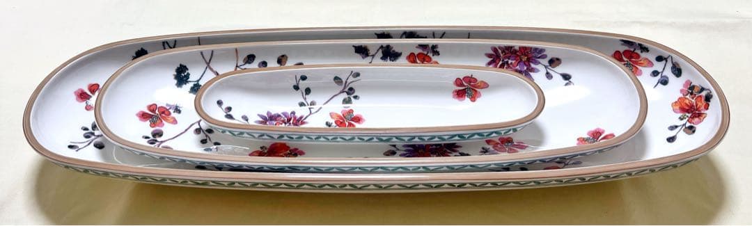 ドイツ製 Villeroy&Boch オーバル鉢 多用途トレイ大中小3個 廃盤品