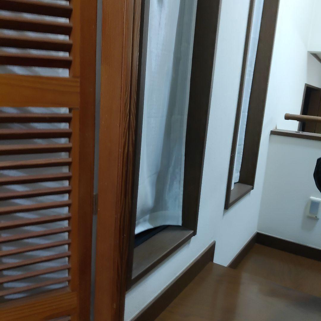 ヴィンテージ ウッドドア ミラー 両開き扉式 壁掛け 鏡 姿見 ルーパー