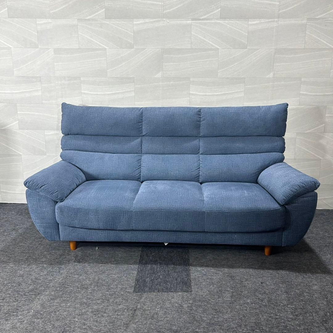 東京インテリア ソファ 3人掛け 布張り シアン おしゃれ 家具 d4209