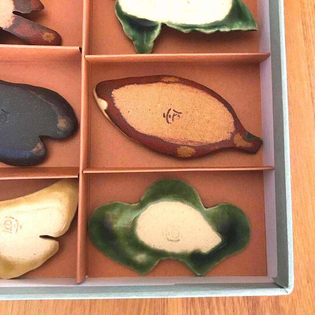 陶器 田中恒子さん　箸置き　セット