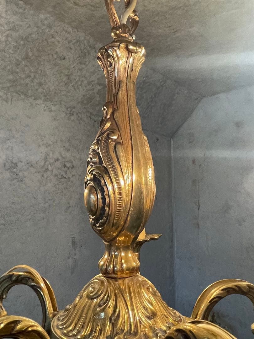 5-2.フランス アンティーク シャンデリア 5灯 キャンドル 吊り下げ