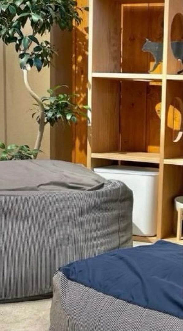 無印良品　体にフィットするソファ大　65×65×43cm 綿デニム　ヒッコリー