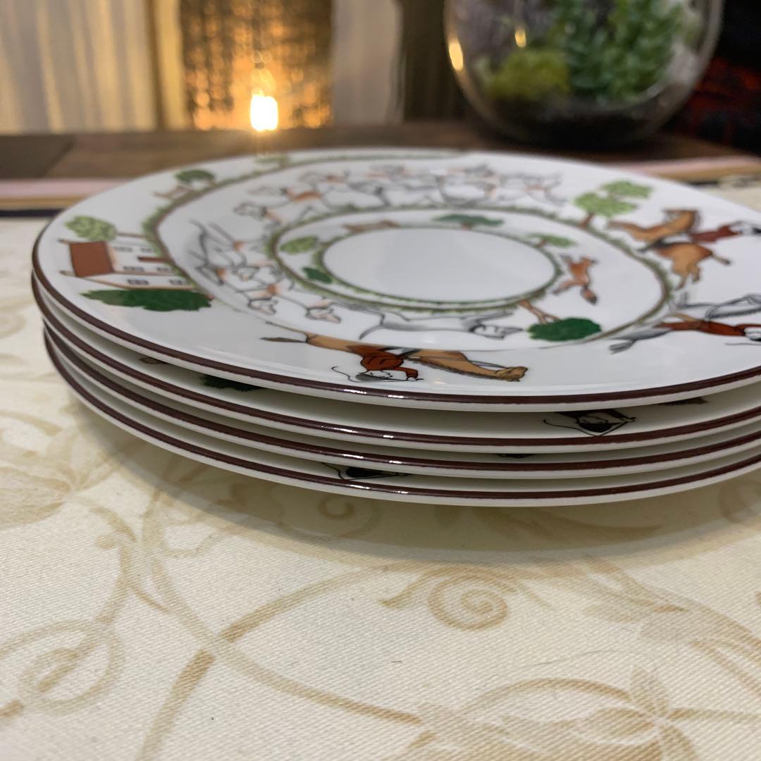 未使用　ウェッジウッド ハンティングシーン　17.5cmケーキプレート