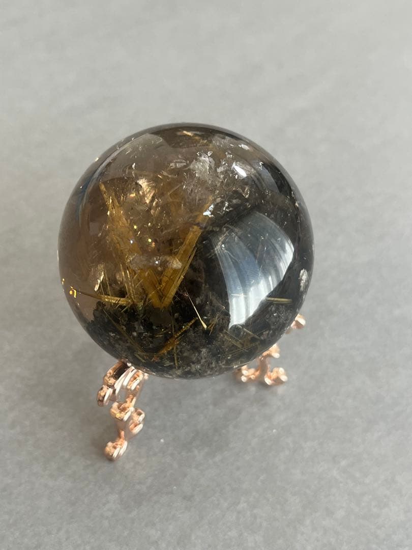 太陽放射ルチルクォーツ　スフィア　5.25cm