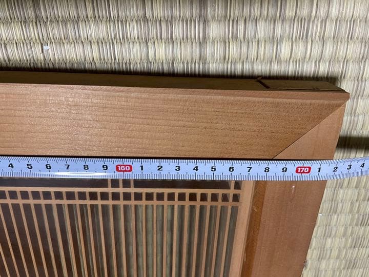 欄間　らんま　ガラス付き　diy 和室　茶色　アンティーク　昭和